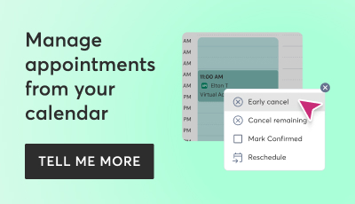 Manage appointments from your calendar